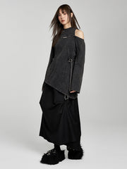 MUKTANK X WESAME ブラックファッション品質いいスカート