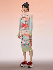 MUKZIN 個性的オリジナル高品質着やすいファッションスカート-宇宙の落書き