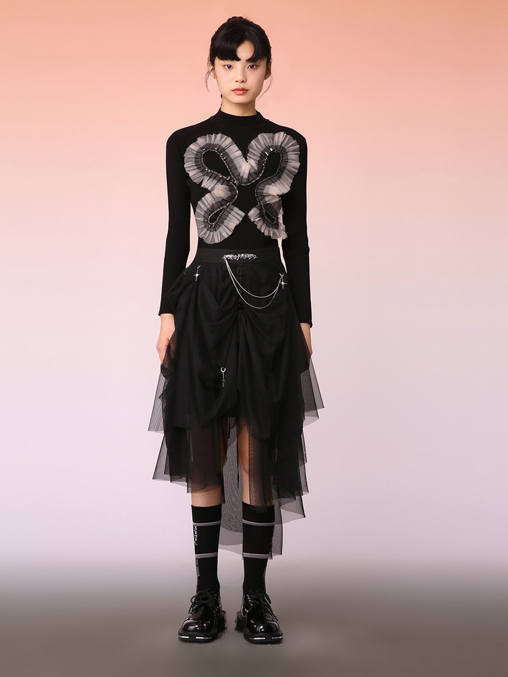 MUKZIN トップス カットソー ロングTシャツ 新品 未使用 タグ付き KOEISTORE トップス レディース tシャツ 長袖 カットソー 白 黒