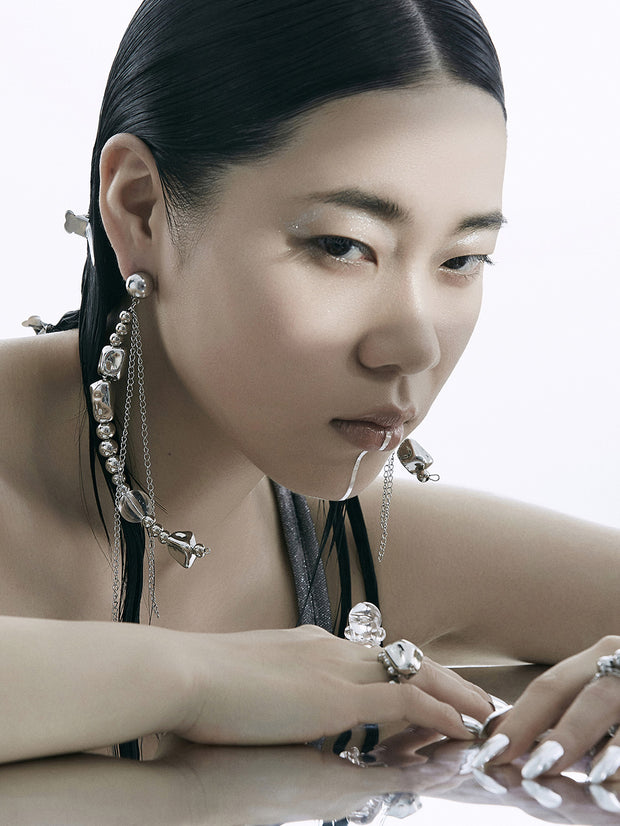 MUKTANK×DARKNESS女性イヤリングデザイン感気質アップアクセサリー