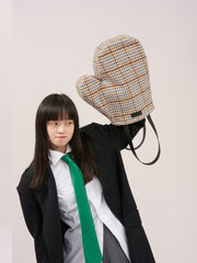 MUKTANK×Yamaguchi mioko大容量チェック柄クロスボディバッグ