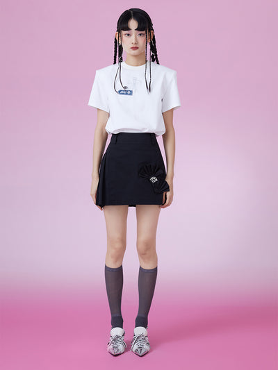 MUKZIN 定番ホワイト涼しい簡約新品Tシャツ-新武旦