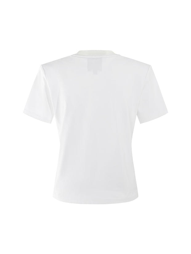 MUKZIN 定番ホワイト涼しい簡約新品Tシャツ-新武旦