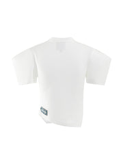 MUKZIN Tシャツホワイトスリム着やすい半袖チャイナ風-新武旦