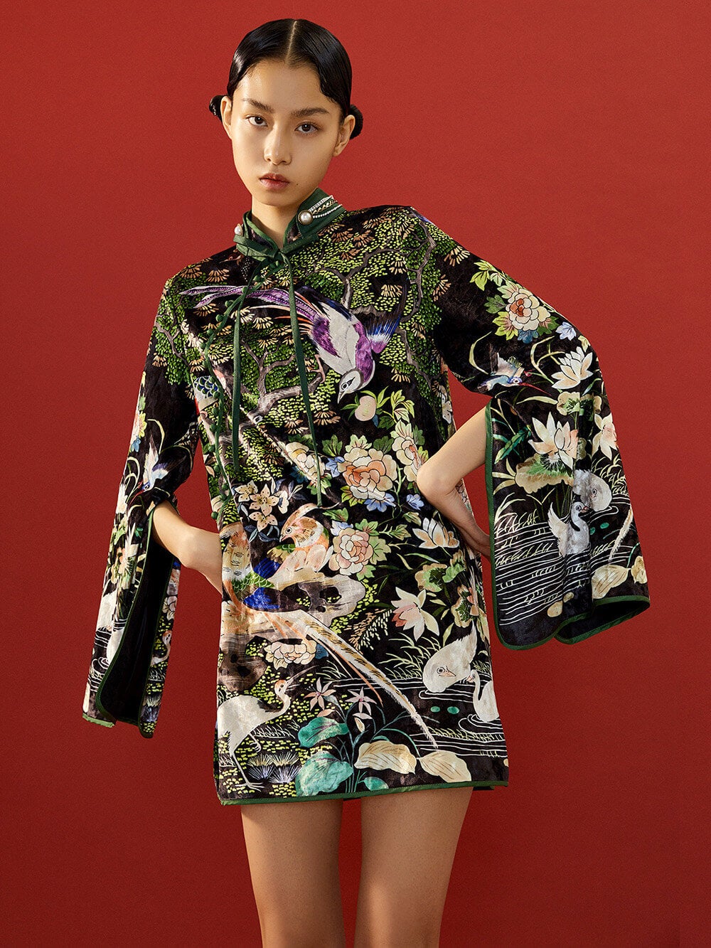 【MUKZIN】【美品】花柄チャイナドレス タイガースニッフィングローズ M814350020011_1080x.jpg?v=