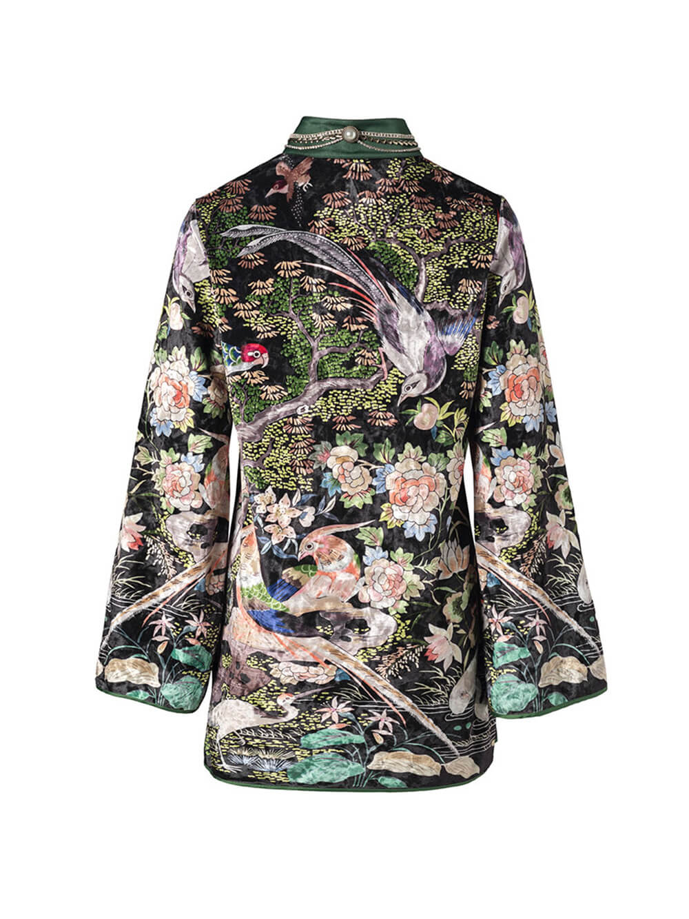 【MUKZIN】【美品】花柄チャイナドレス タイガースニッフィングローズ MUKZIN】【美品】花柄チャイナドレス タイガースニッフィング